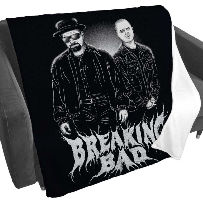 Walt and Jesse Black Fleece Blanket from Breaking Bad